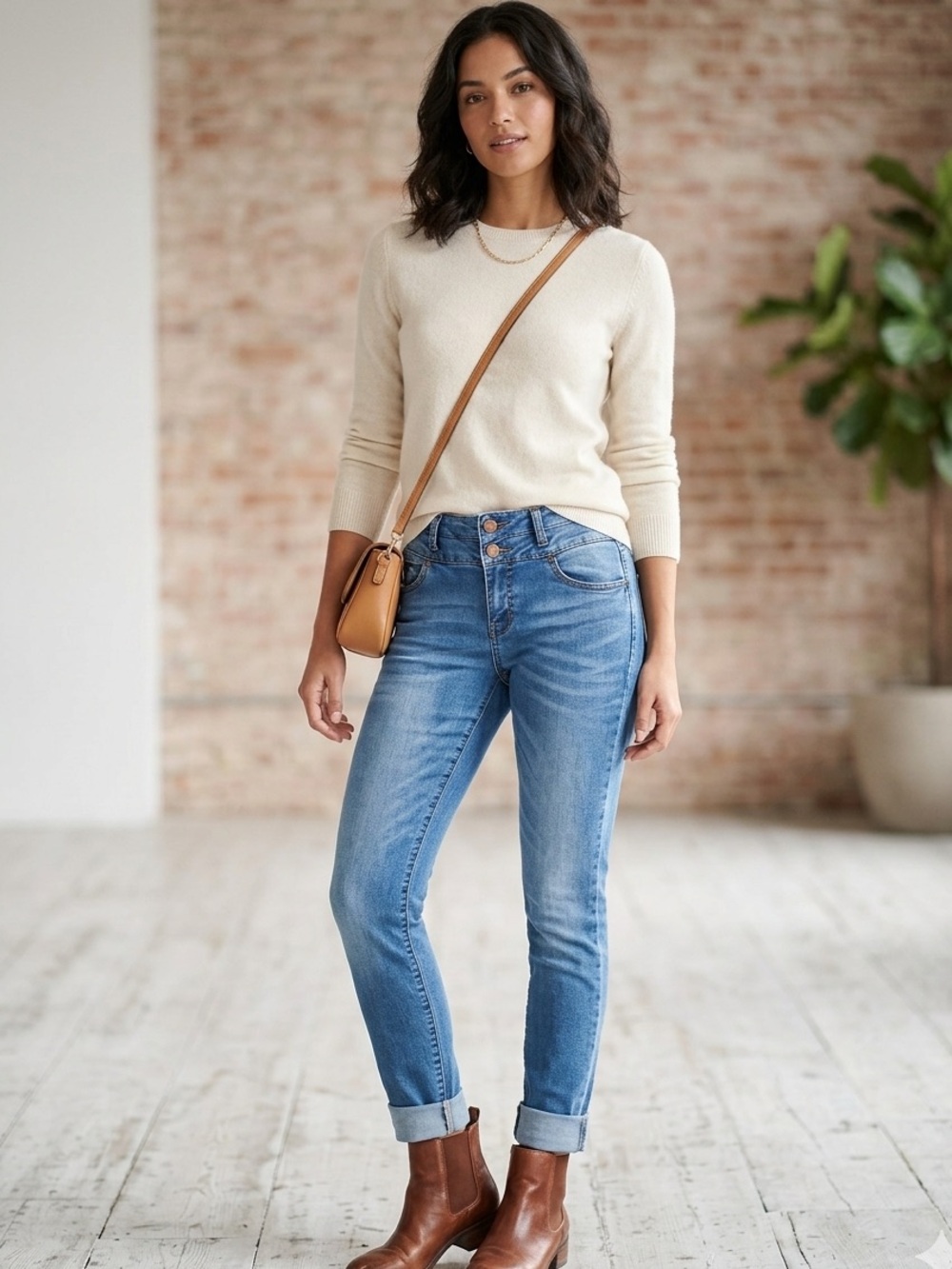 Encore Jeans Women's Light Blue Boyfriend Jeans